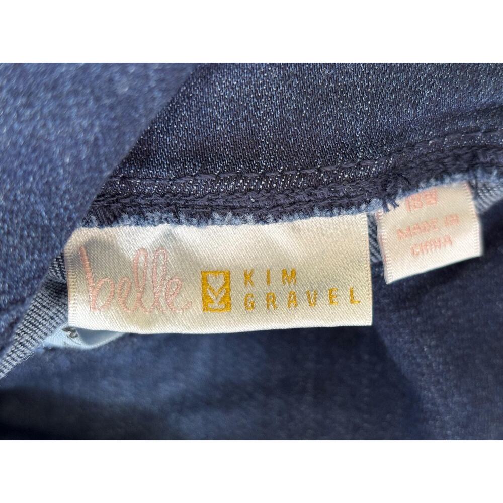 Belle By Kim Gravel Pull On Jegging Jeans Womens 18W Blue Cuffed Stretch Denim - Picture 3 of 8